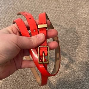 J. Crew poppy orange size medium skinny belt